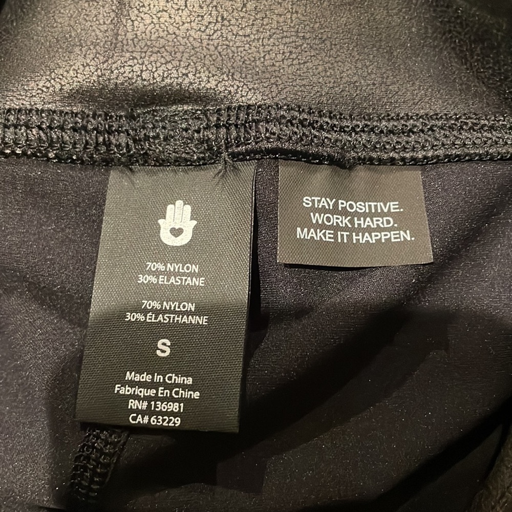 NWOT Spiritual Gangster Leather Intent Shine Leggings in Black - Picture 6 of 9